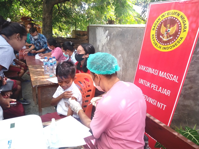BIN Daerah NTT Gelar Vaksin Pelajar pada Dua Titik di Kabupaten Kupang