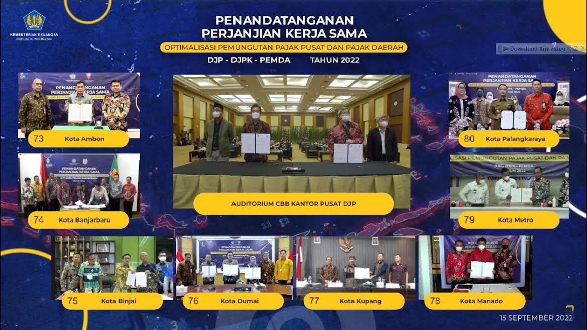 DJP-DJPK Dan Pemkot Kupang Tandatangani PKS Optimalkan Pungutan Pajak