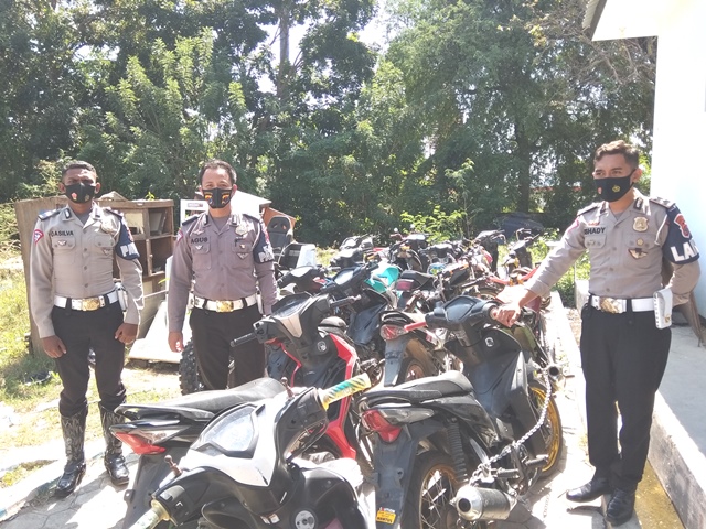 Begini Kondisi dan Fakta Puluhan Ranmor yang diamankan Satlantas Polres Mabar