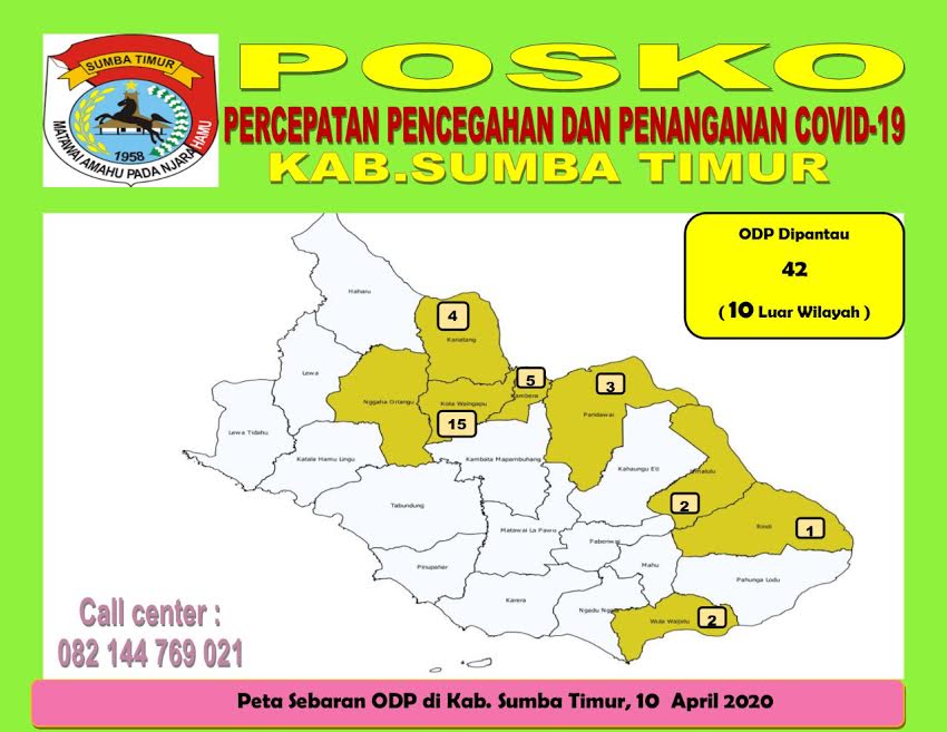 43 Orang Dalam Pemantauan Covid-19 di Sumba Timur Masih Dipantau, Ini Jumlah Kasusnya