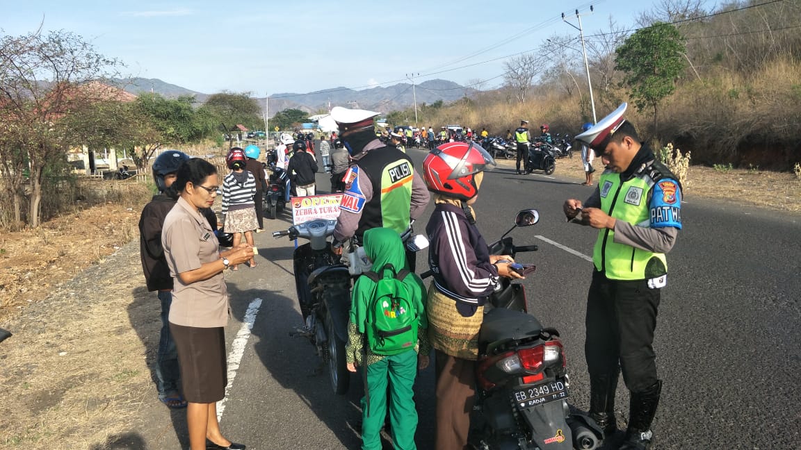 Di Kota Mbay! Ratusan Kendaraan Bermotor Terjaring Operasi Zebra