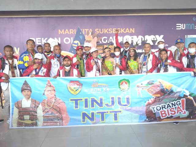Di Arena PON XX Papua, Tim Atletik NTT Disambut Meriah Kerukunan Ikatan Keluarga Flobamora