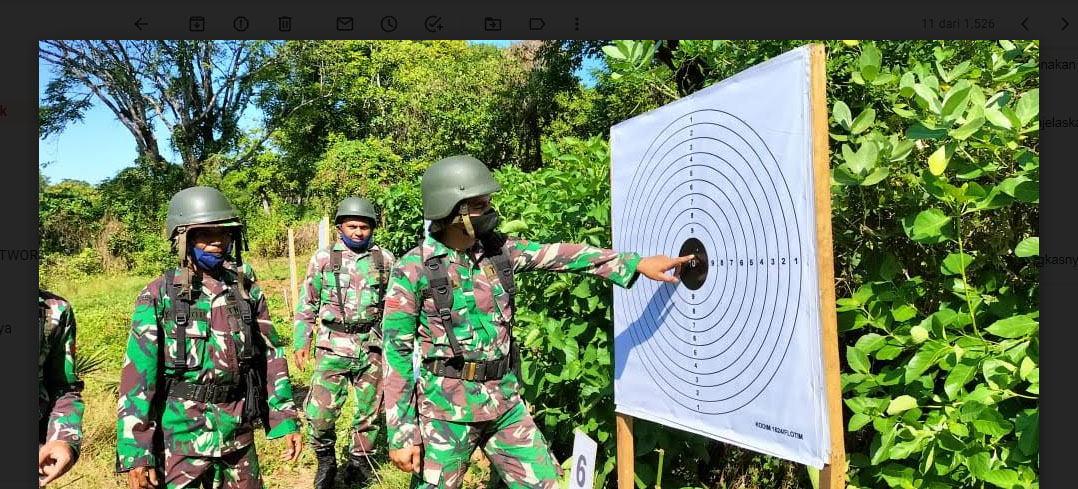 Tingkatkan Kemampuan Prajurit, Kodim 1624/Flotim Gelar Latihan Menembak
