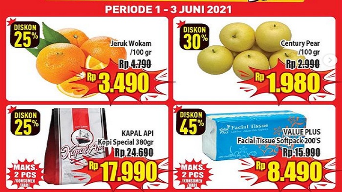 Hypermart Hari Ini 3 Juni 2021 Brownis Bar Rp29.900, Speaker Polytron Murah Gula Pasir 10.390/kg