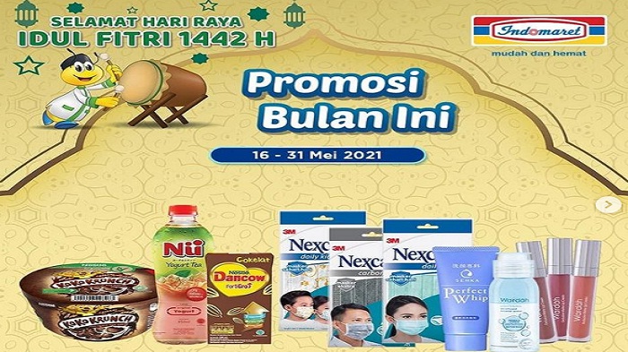 Promo Terbaru Indomaret Hari Ini 16 Mei 2021, Wardah Beli1 Gratis 1, Masker Beli2 Terima3