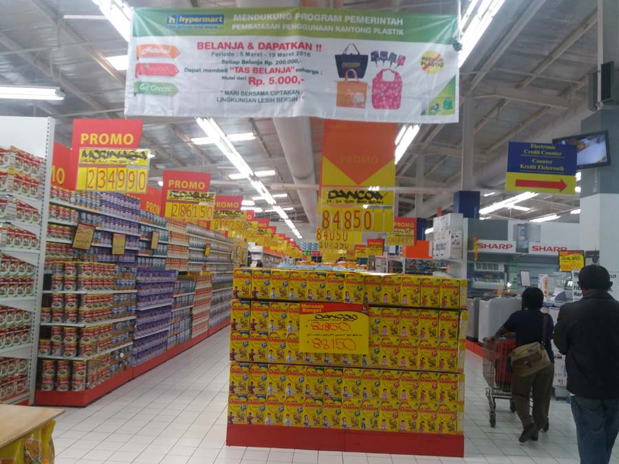 Hypermart Mulai Mengenalkan Konsumen Gunakan Tas Belanja