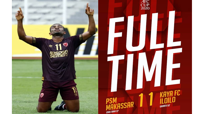 Hasil PSM Makassar vs Kaya FC Piala AFC 2020, Juku Eja Dipaksa Bermain Imbang Gara-gara Kartu Merah?