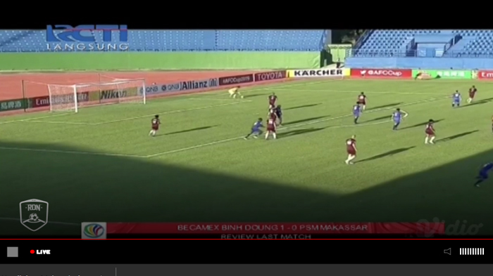 SEDANG BERLANGSUNG Live Streaming PSM Makassar vs Becamex Binh Duong Piala AFC 2019, Skor 0-0