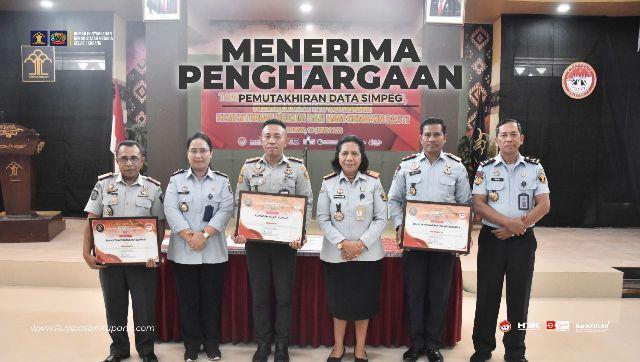 Rupbasan Kupang Raih Penghargaan Terbaik I Pengelolaan SIMPEG Kemenkumham NTT 2023