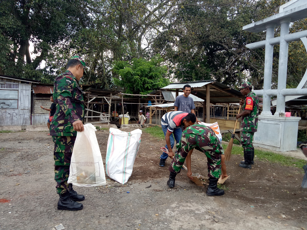 Ini yang Dilakukan Anggota TNI dan Pelajar terkait Sampah di Boawae