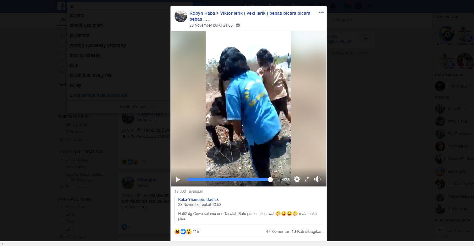 Pelajar di Sulamu NTT Diduga Terlibat Perkelahian Video 28 Detik Viral di Facebook & Instagram
