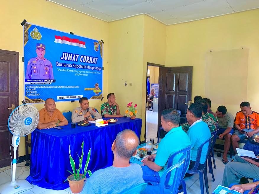 Kapolsek Mauponggo Dengar Keluhan dan Kritikan dari Masyarakat Dalam Kegiatan Jumat Curhat