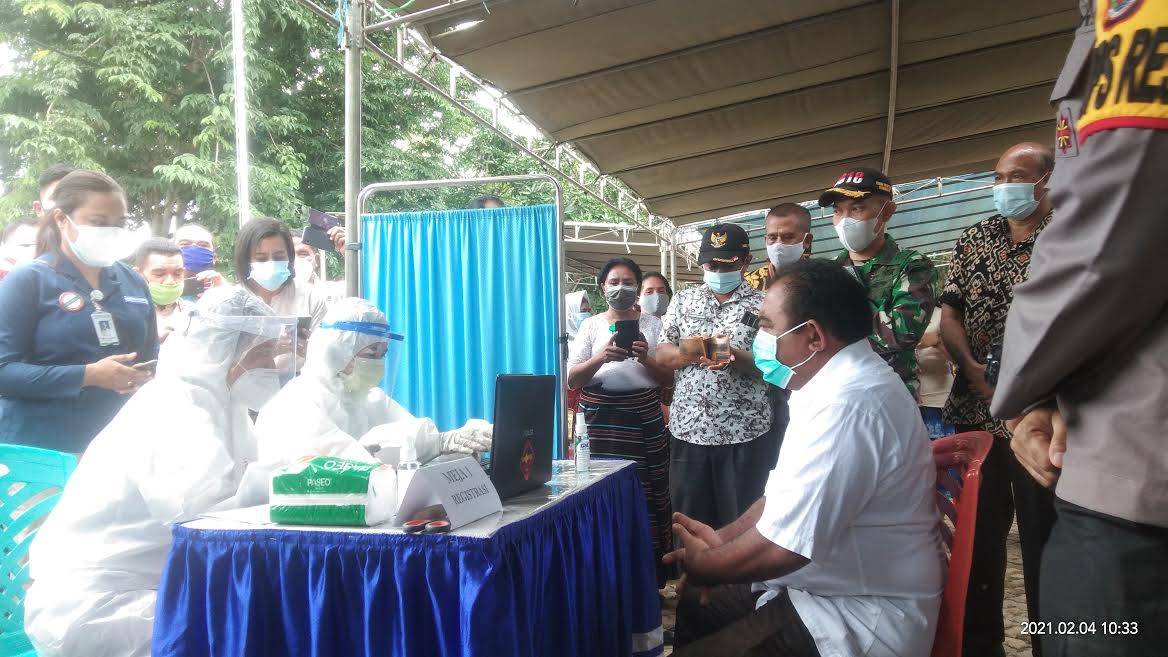 Pemerintah Kabupaten TTU Launching Program Vaksinasi Covid-19 Tahap Pertama
