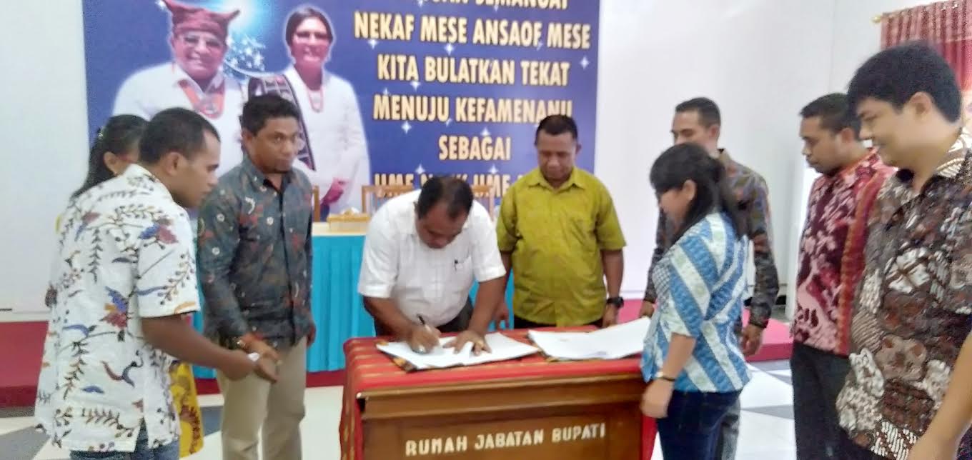 Pemda dan KPUD TTU Resmi Tanda Tangan NPHD Dana Pilkada Tahun 2020