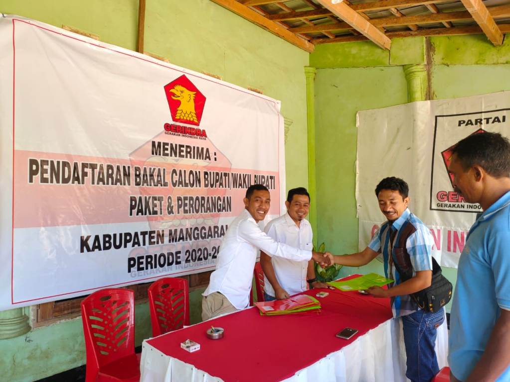 Fres Ambil Formulir di Partai Gerindra, Pendaftaran Balon Pilkada Mabar