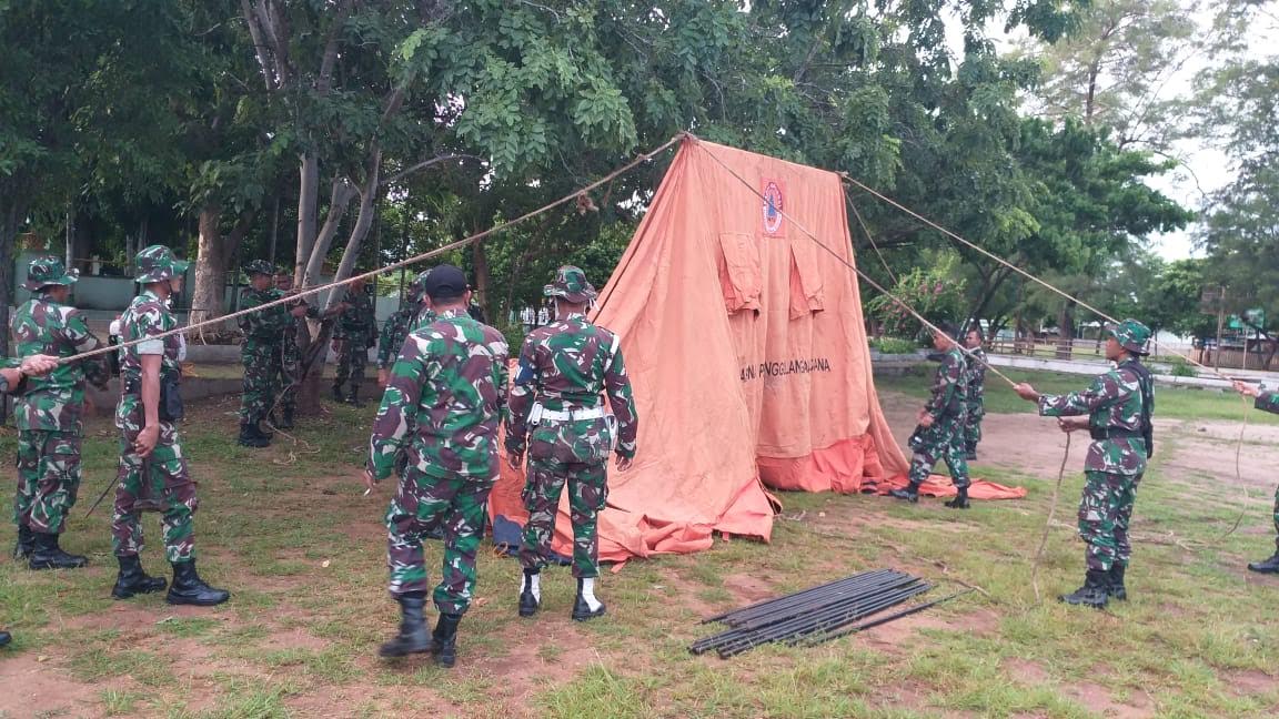 Tim Relawan PRB Sumba Timur Bangun Posko Pencegahan Covid-19