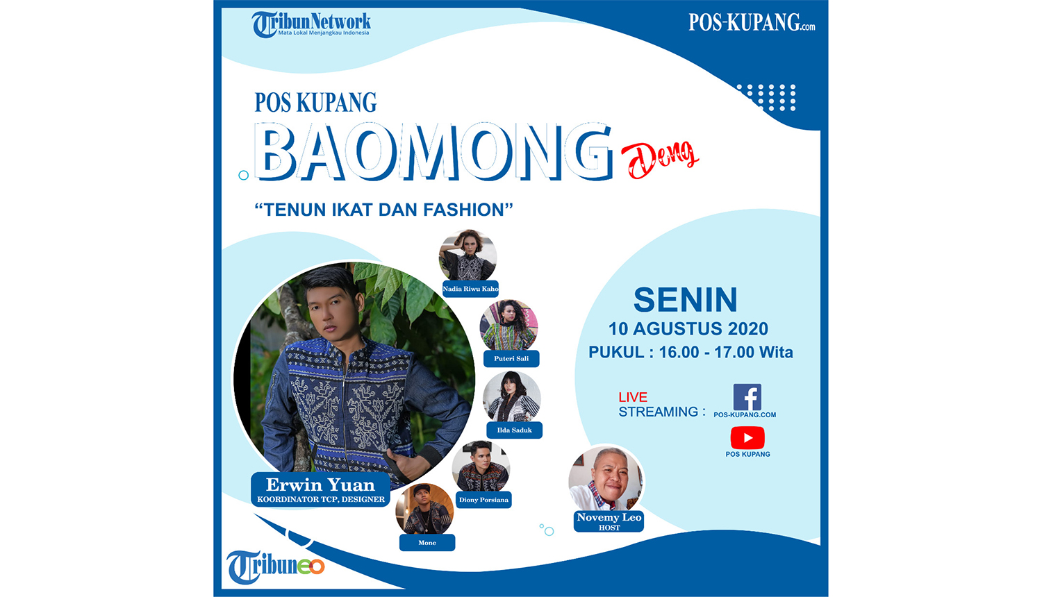 Model Timor Creativ People TCP Kupang Unjuk Kebolehan Mengenakan Tenun Ikat NTT