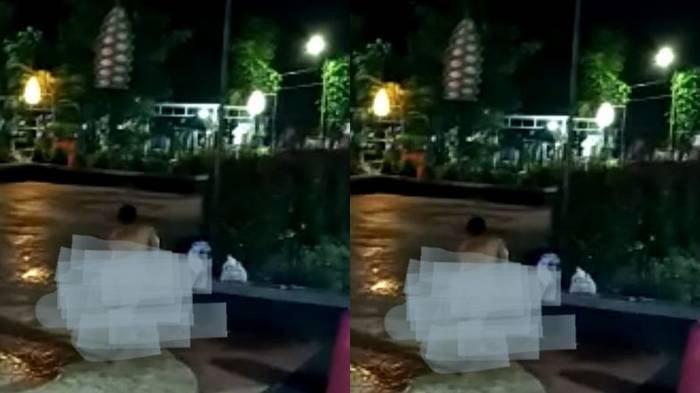 Perempuan ini Mandi Bugil di Air Mancur Alun-alun Kota, Simak INFO