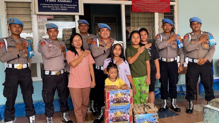 Propam Polresta Bandar Lampung Gelar Baksos di Panti Asuhan