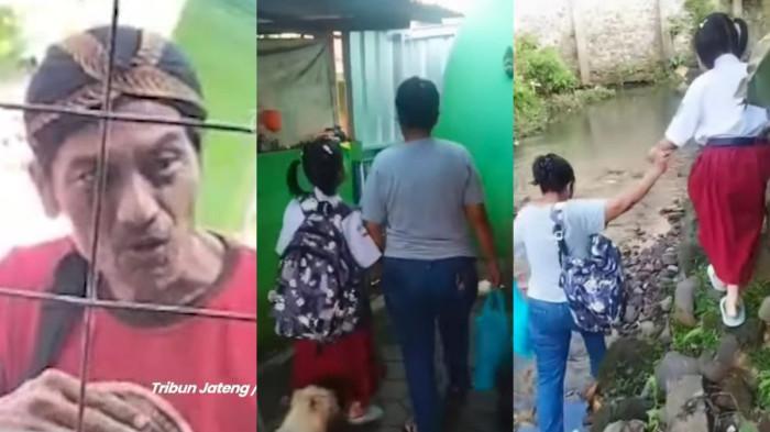 Duduk Perkara Tetangga Tutup Jalan hingga Bocah SD ke Sekolah Lewat Sungai