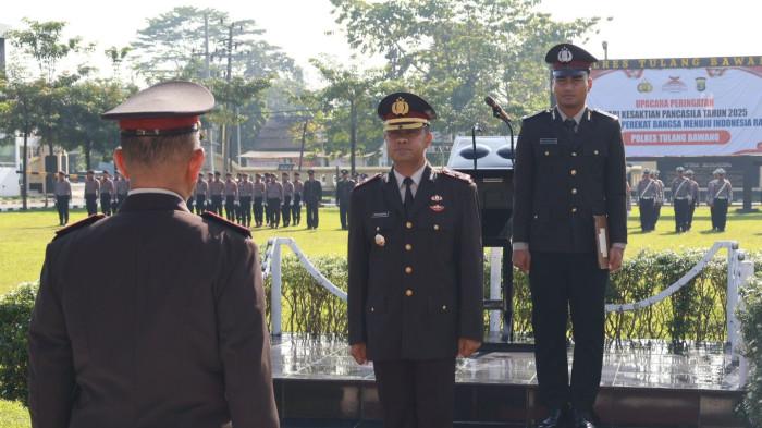 Wakapolres Tulangbawang Sampaikan Pesan saat Upacara Hari Kesaktian Pancasila