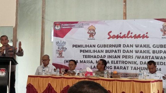 Polres Lampung Barat Minta Media Massa Dorong Partisipasi Pemilih Pilkada 2024