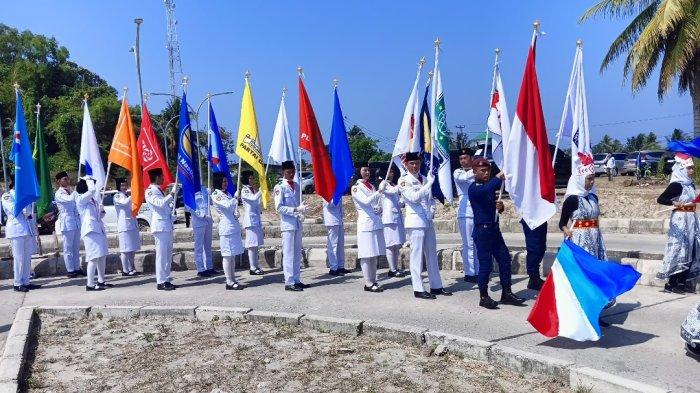 Pesisir Barat Sambut Bendera Kirab Pemilu 2024 Dari Bengkulu