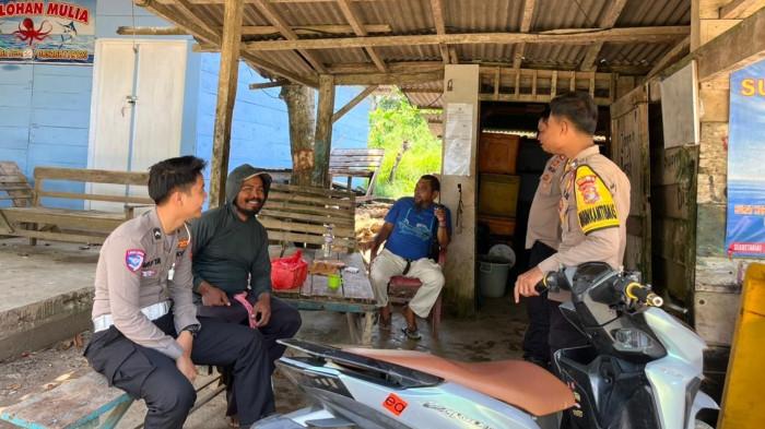 Polsek Bengkunat Polda Lampung Sampaikan Pesan Kamtibmas ke Masyarakat