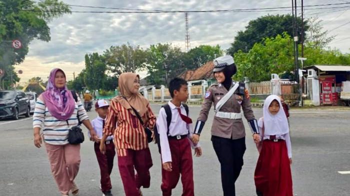Satlantas Polres Lampung Tengah Gelar Pam Rawan