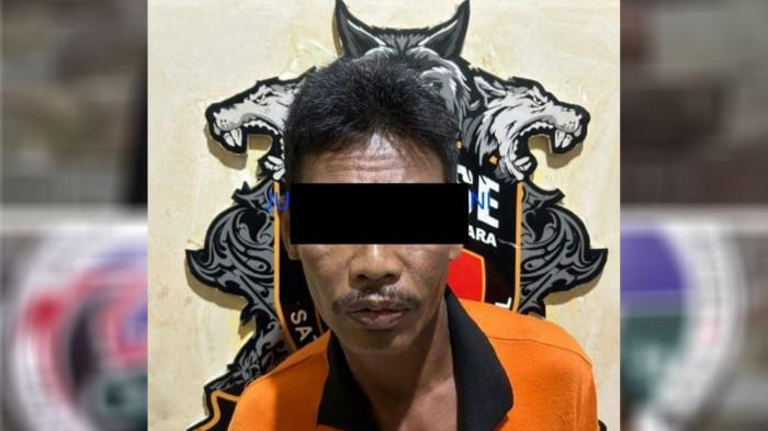 Bapak Rudapaksa Anak Kandung Digelandang ke Polres Lampung Utara Polda Lampung