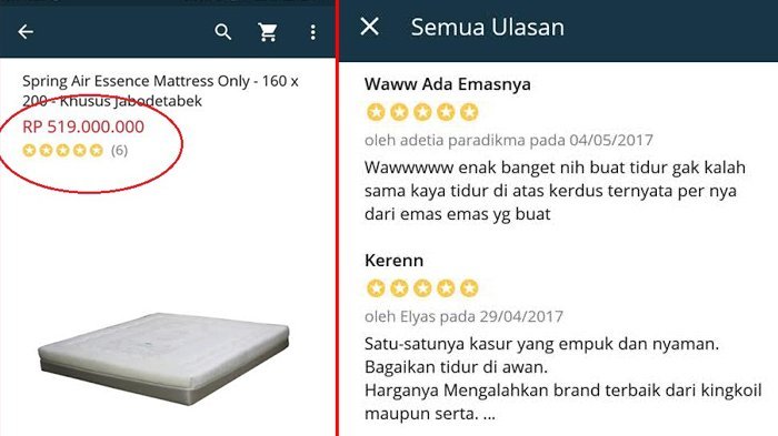 Kasur yang Dihargai Setengah Miliar Ini Jadi Bahan Olok-olok