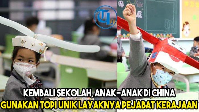 Kembali Sekolah, Anak-anak di China Gunakan Topi Unik Layaknya Pejabat Kerajaan