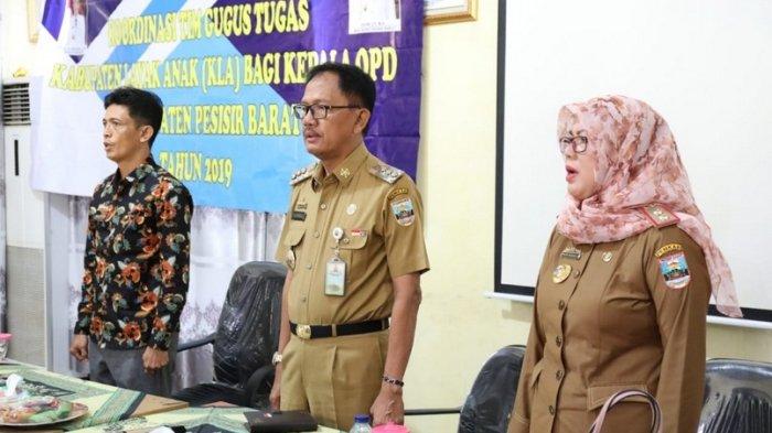 Koordinasi Kepala OPT Pesisir Barat dalam Tim Gugus Tugas Kabupaten Layak Anak (KLA) 2019