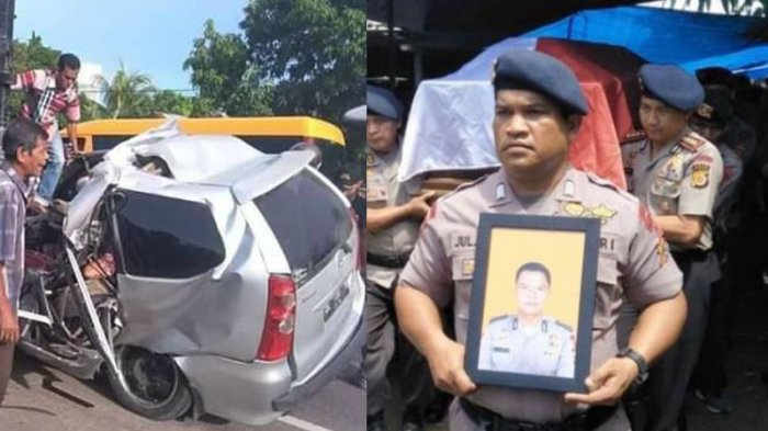 Mobil Xenia Tabrak Truk Mogok, Bripka Timbul Bersama Istri yang Hamil 4 Bulan Meninggal