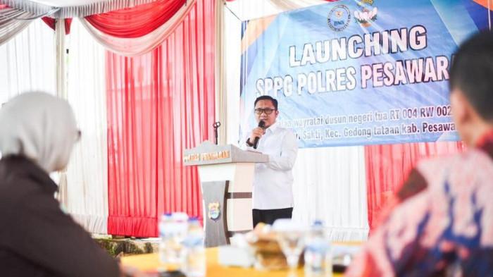 Launching SPPG Polres Pesawaran, Pemkab Prioritaskan Penggunaan Bahan Baku Lokal