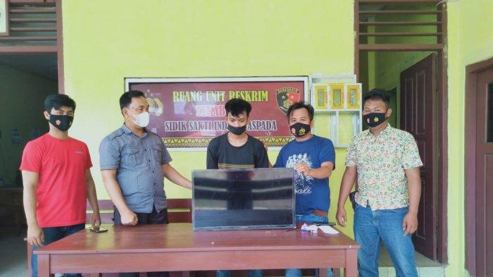 Pemuda Ini Curi Televisi yang Menempel di Dinding Ruang Tunggu Puskesmas Tegineneng