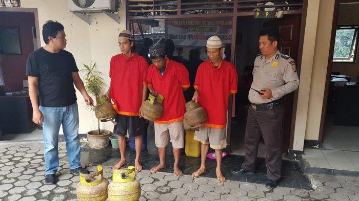 Polisi Amankan 3 Pemuda yang Curi 17 Tabung Gas 3 Kilogram di Telukbetung Selatan