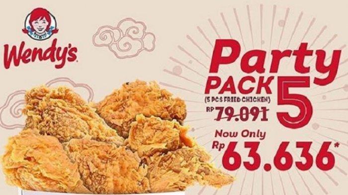 Promo Wendys Februari 2019, Beli 5 Potong Ayam Krispi Cukup Bayar Rp 63.636