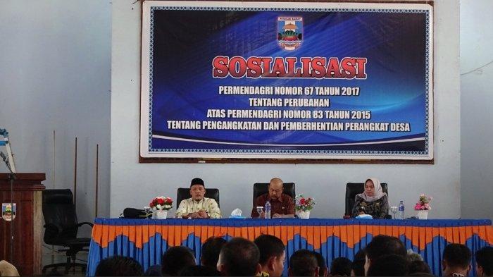Sosialisasi Permendagri Nomor 67 Tahun 2017, Pemkab Pesibar Jelaskan Syarat SDM Perangkat Pekon