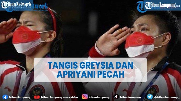 Tangis Greysia Polii dan Apriyani Pecah Menghadap Bendera Merah Putih
