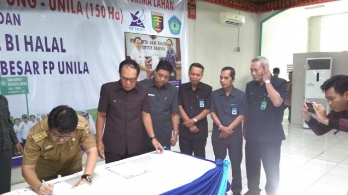 Unila Terima Hibah Lahan 150 Hektare