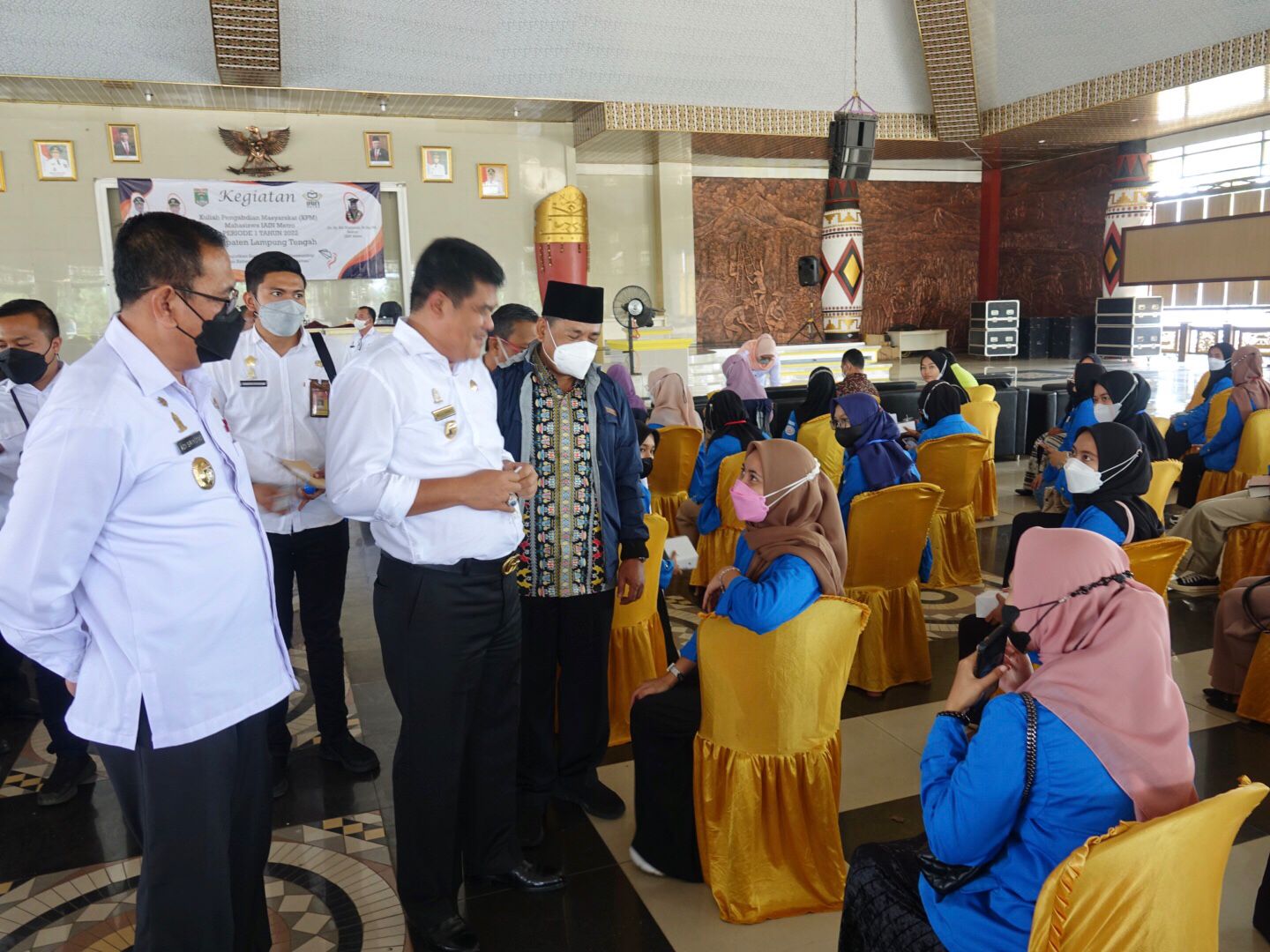 224 Mahasiswa IAIN Metro KPM di Lamteng, Bupati Musa Ahmad: Semoga Bantu Program Pemerintah