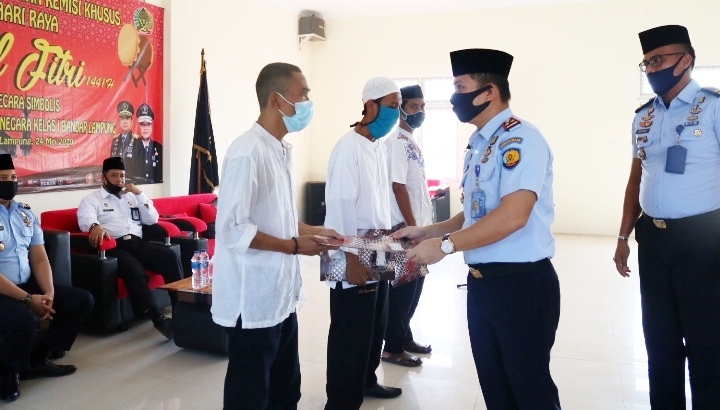 257 Narapidana Rutan Kelas 1 Bandar Lampung Dapat Remisi Hari Raya Idul Fitri 2020