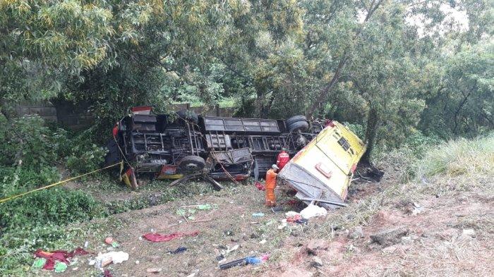 7 Orang Tewas dalam Kecelakaan Bus Bima Suci di KM 70 Tol Cipularang