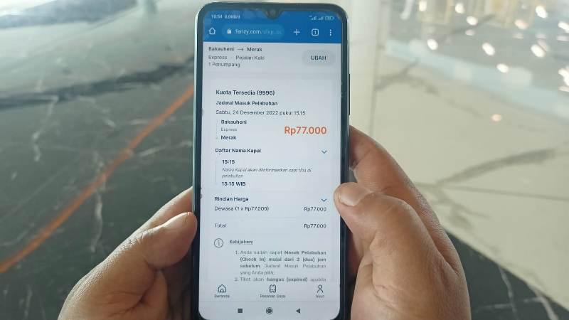 ASDP Cabang Bakauheni Lampung Selatan Imbau Beli Tiket Online Lewat Ferizy untuk Hindari Antrean