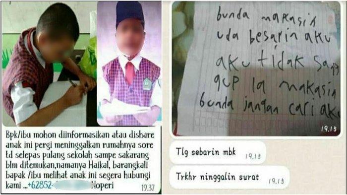 Alasan Anak SD di Palembang Tinggalkan Pesan Pilu ke Ibu, Lalu Pergi dari Rumah