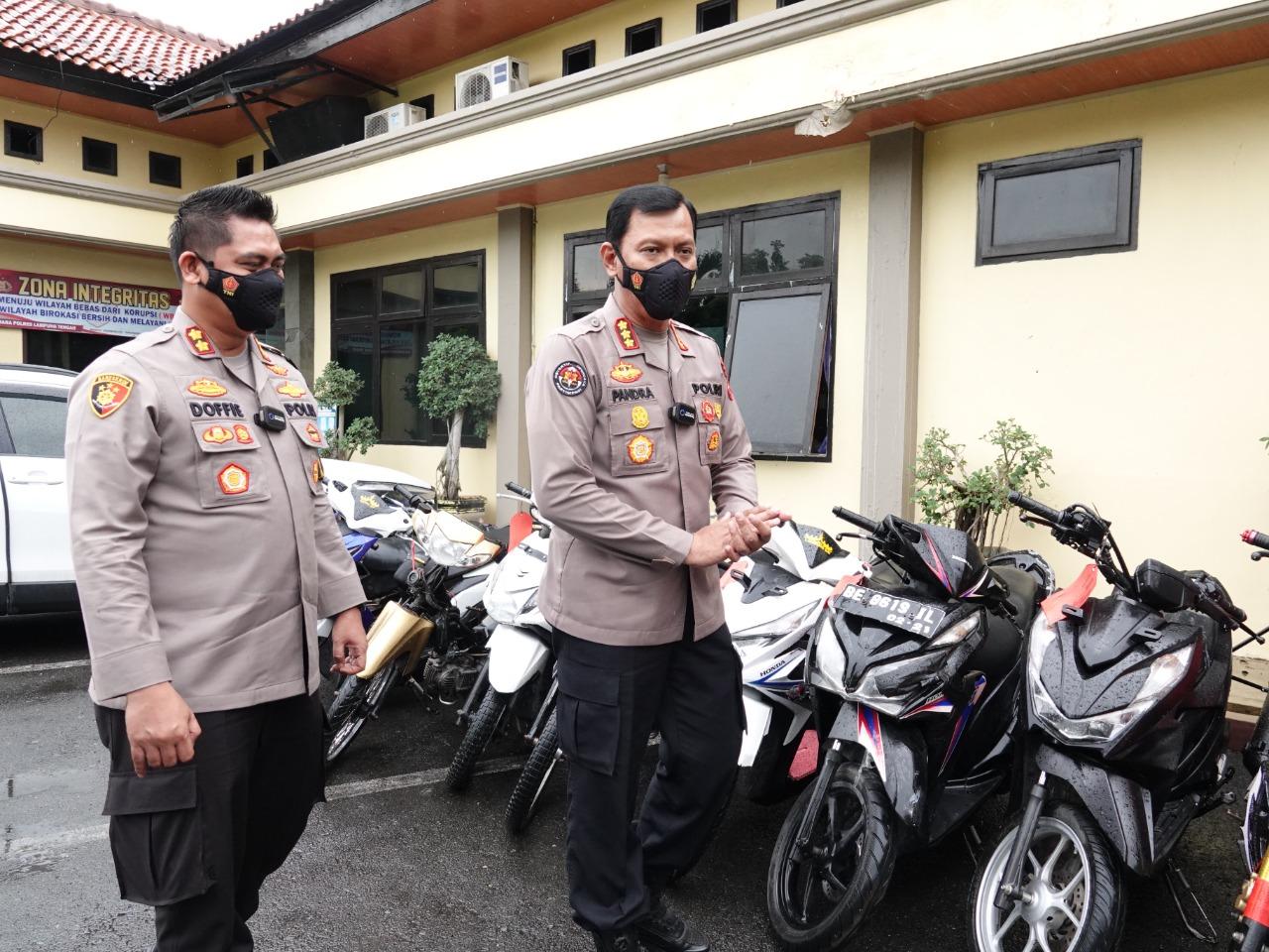 5 Hari Operasi Sikat Krakatau 2022, Polres Lampung Tengah Berhasil Amankan 12 Motor Berbagai Jenis