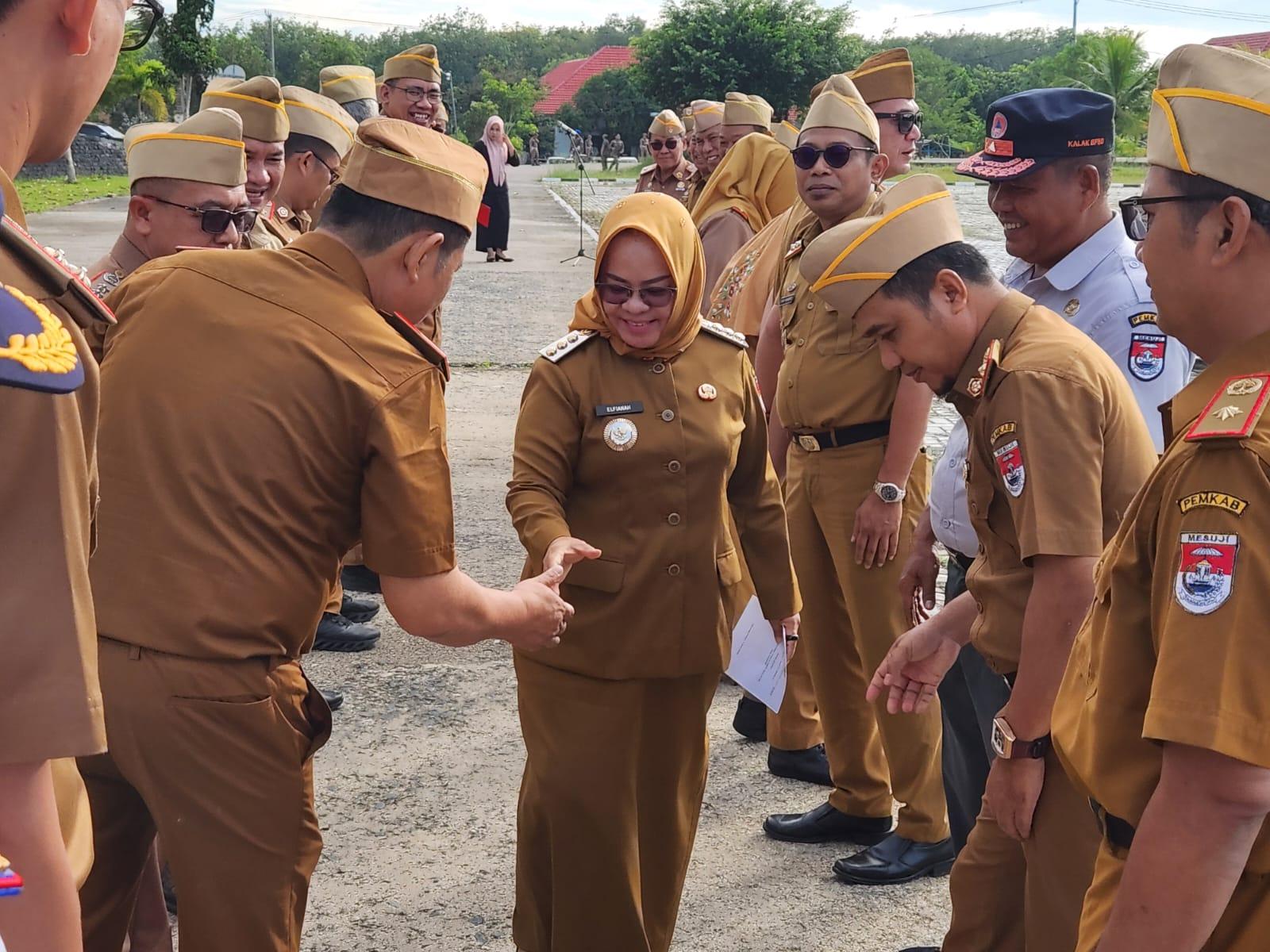 Bupati Elfianah ke ASN Mesuji: Tidak Ada Lagi yang Bermalasan-malasan