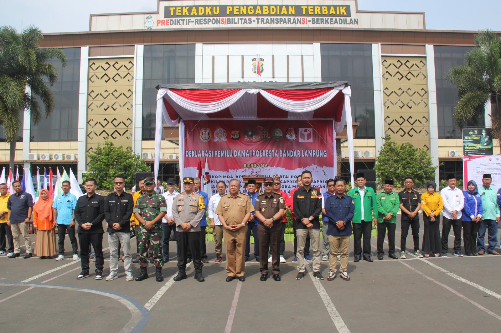 Songsong Pemilu Damai, Polresta Bandar Lampung Gandeng Relawan
