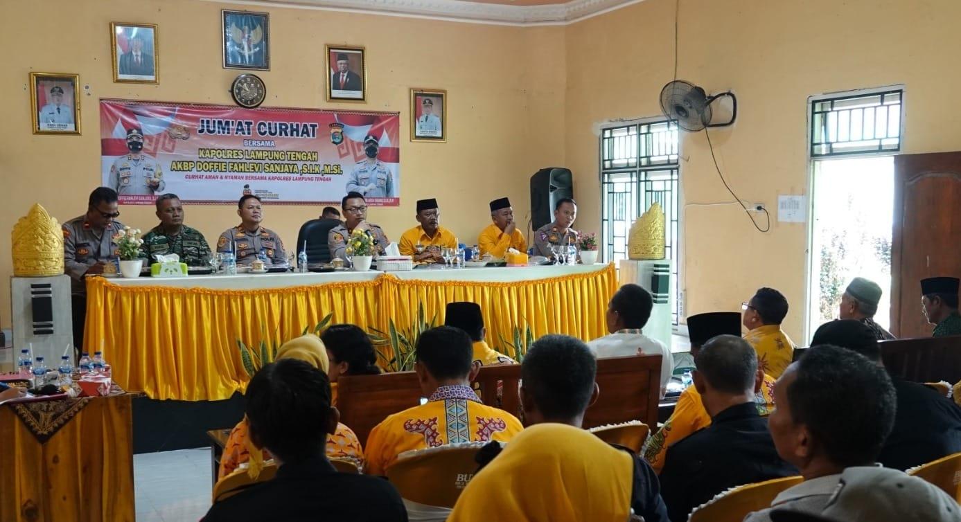 Program Jumat Curhat Polres Lampung Tengah Polda Lampung Mendapat Apresiasi Masyarakat